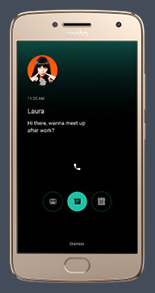 Moto display screen